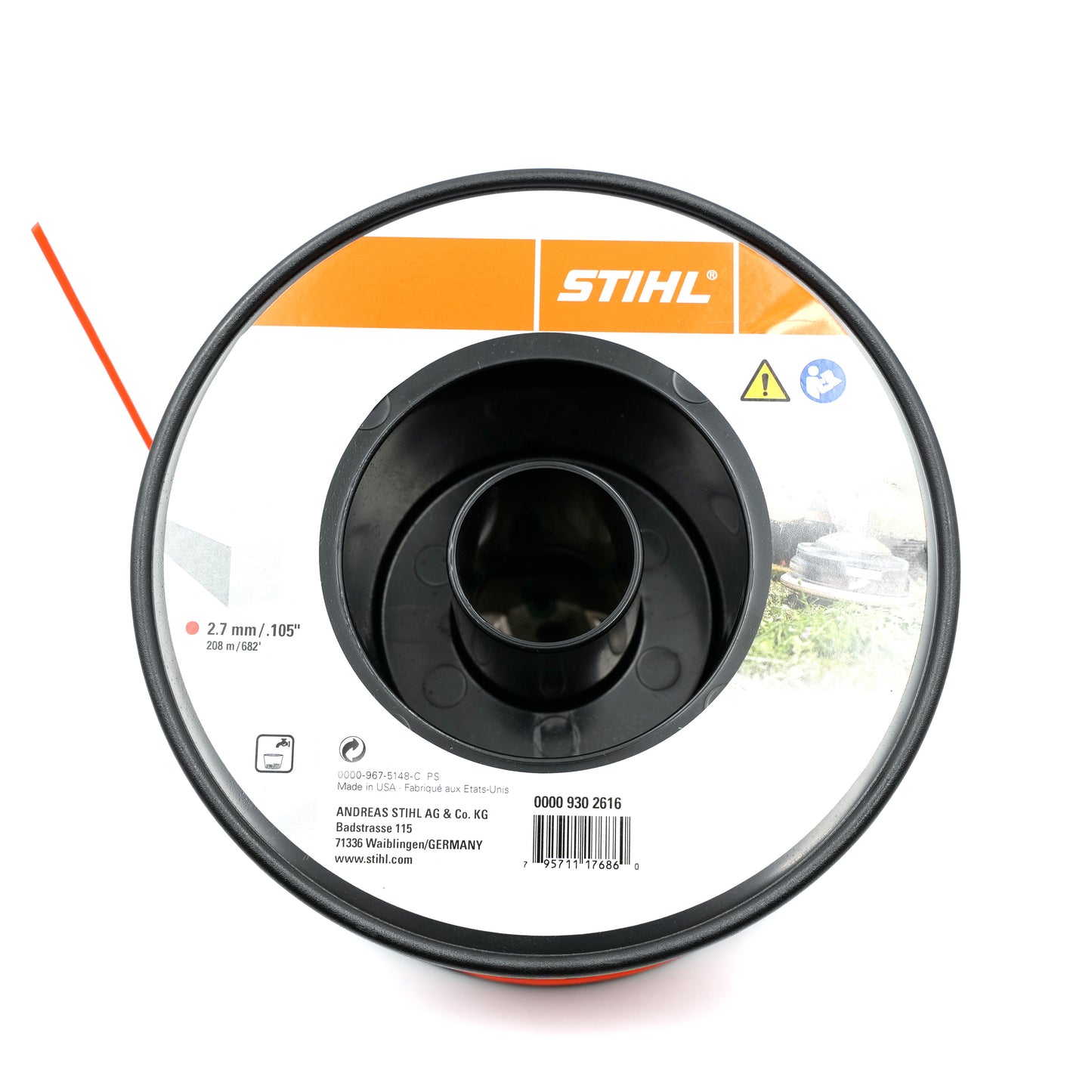 Stihl: Filo quadrato 2,7 mm 208 mt Rosso - F.lli Manzoni
