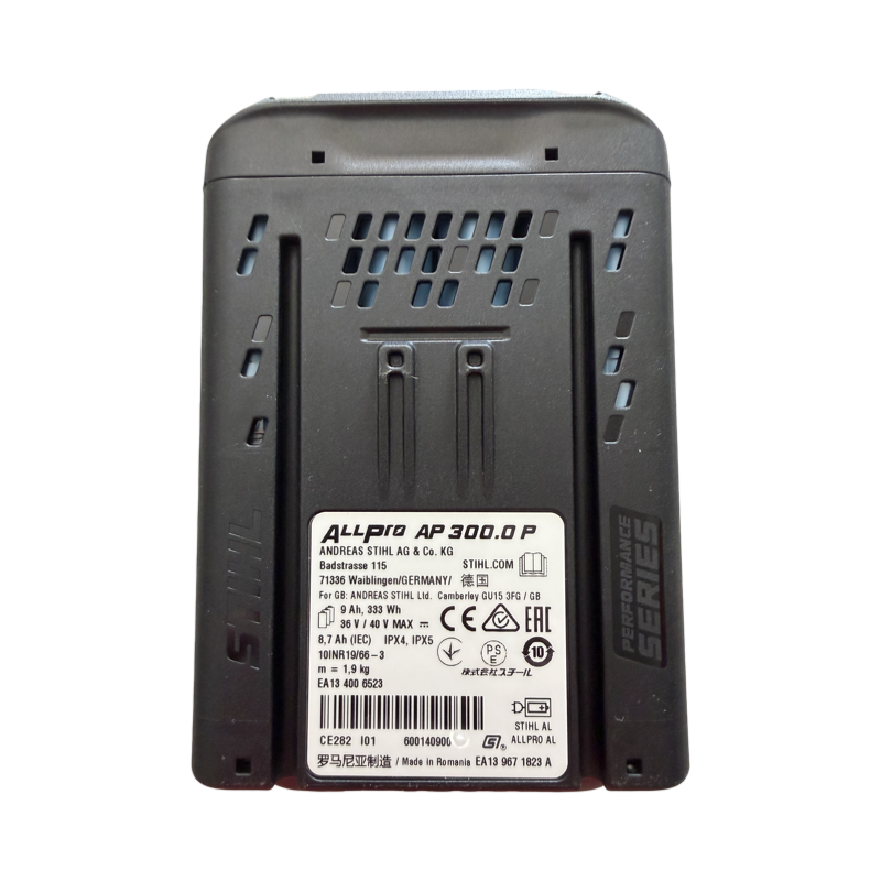 Stihl: Batteria al Litio AP 300 P ALLPRO 36V 333Wh
